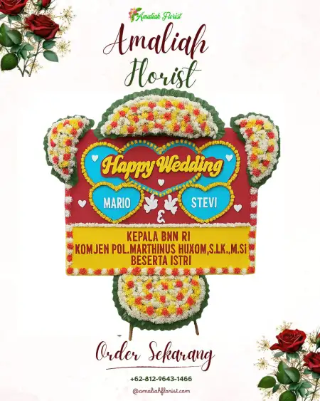 Papan Bunga Pernikahan Sesnuk
